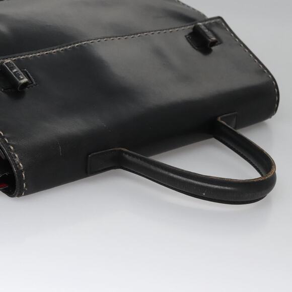 CELINE Hand Bag Leather Black - Picture 6 of 13